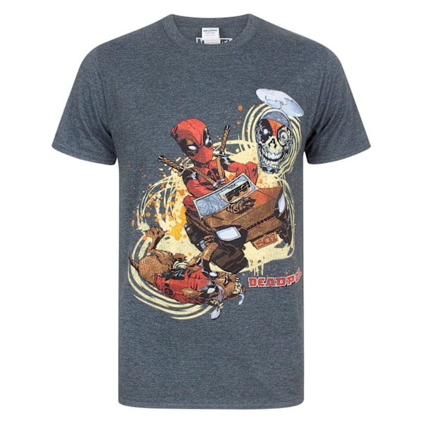 Marvel Deadpool Herr 4x4 T-shirt S Charcoal Charcoal S