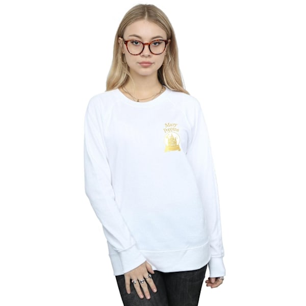 Disney Dam/Kvinnor Mary Poppins Snöboll Bröst Sweatshirt M W White M