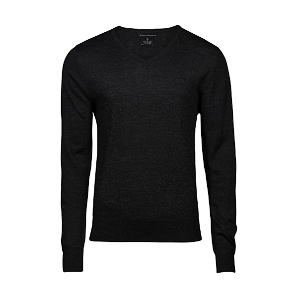Tee Jays herr Merino Blend V-ringad tröja L Svart Black L