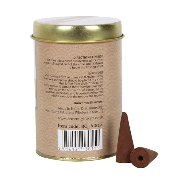 Something Different Elements Vanilla Jumbo Backflow Rökelse Kon Brown/Gold One Size
