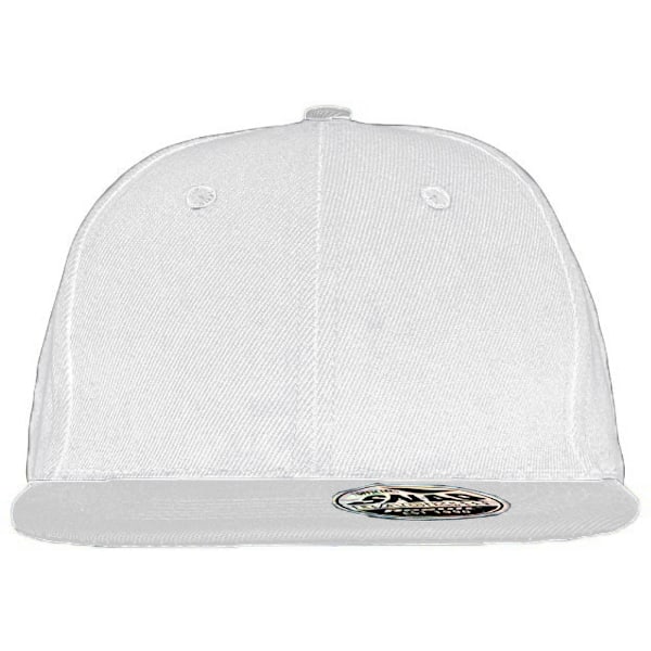 Result Unisex Core Bronx Original Flat Peak Snapback Solid Colo White One Size
