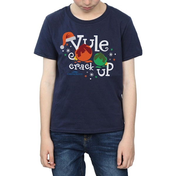 National Lampoon's julsemester Boys Yule Crack Up T-shirt Navy Blue 5-6 Years