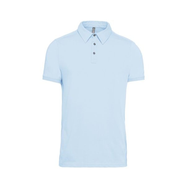 Kariban Jersey Knit Polo Shirt M Sky Blue för män Sky Blue M