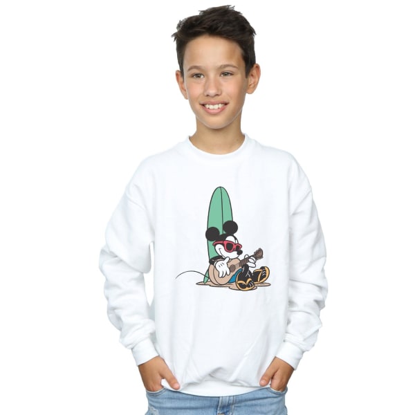 Disney Boys Musse Pigg Surf And Chill Sweatshirt 5-6 år Wh White 5-6 Years