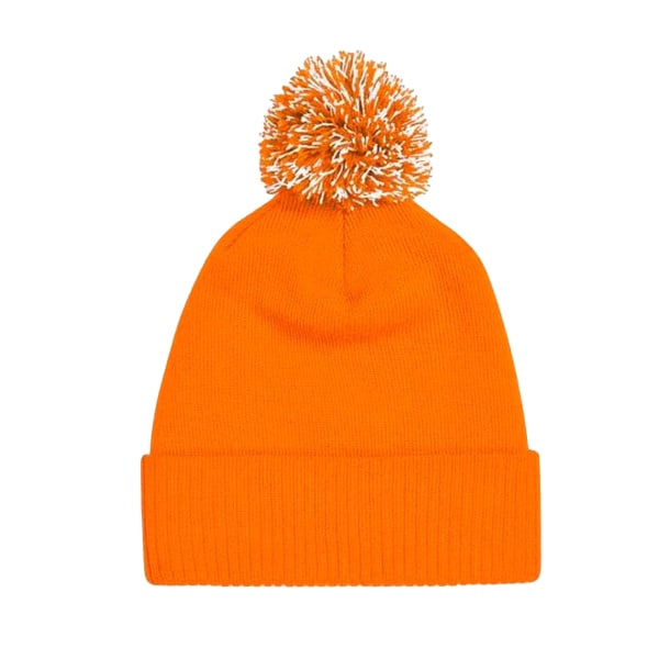 Beechfield Girls Snowstar Duo Extreme Winter Hat One Size Orang Orange/White One Size