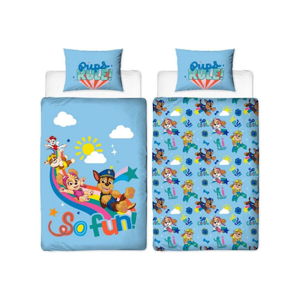 Paw Patrol Cool Påslakan Set Enkelsäng Blå Blue Single