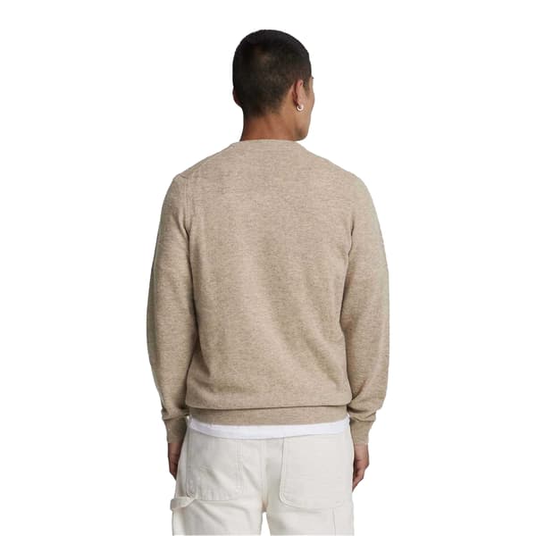 Lyle & Scott Herrtröja i lammull med rund hals L Brun Brown L