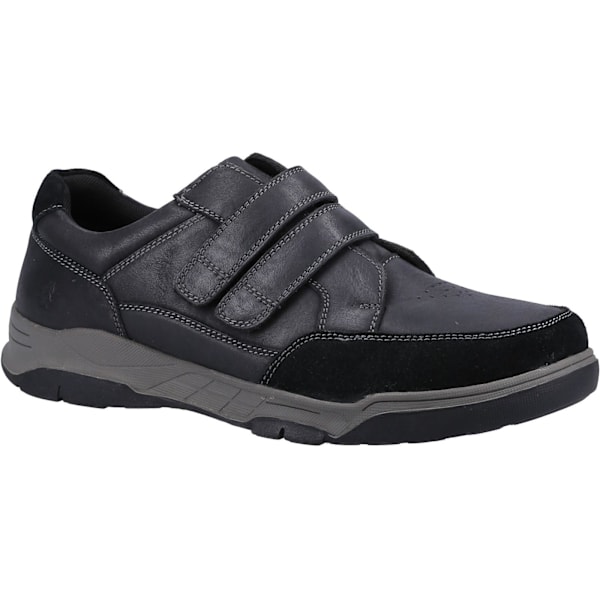 Hush Puppies Fabian Läder Dubbel Rem Skor 10 UK Svart Black 10 UK