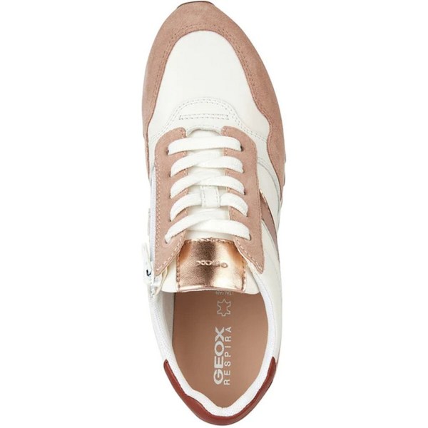 Geox Dam/Dam Tabelya Läder Sneakers 7.5 UK Nude/Vit Nude/White 7.5 UK