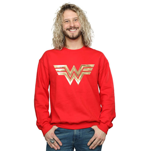 DC Comics Herr Wonder Woman 84 Guld Emblem Sweatshirt XXL Röd Red XXL