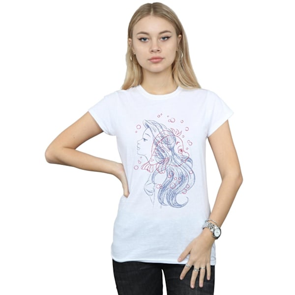 Disney Dam/Kvinnor Ariel Flundra Skiss Bomull T-shirt L Vit White L