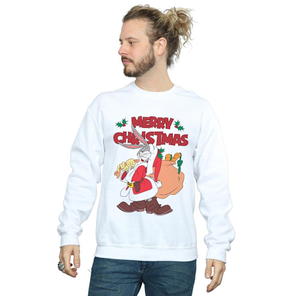 Looney Tunes Herr Santa Bugs Bunny Sweatshirt 4XL Vit White 4XL