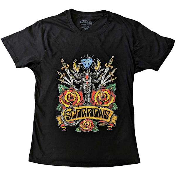 Scorpions Unisex Vuxen Traditionell Tatuering Bomull T-shirt XXL Svart Black XXL