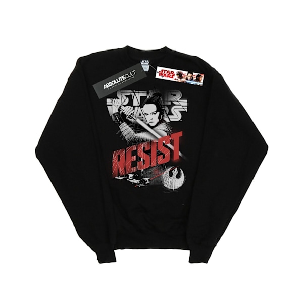 Star Wars Boys The Last Jedi Rey Resist Sweatshirt 12-13 år Black 12-13 Years