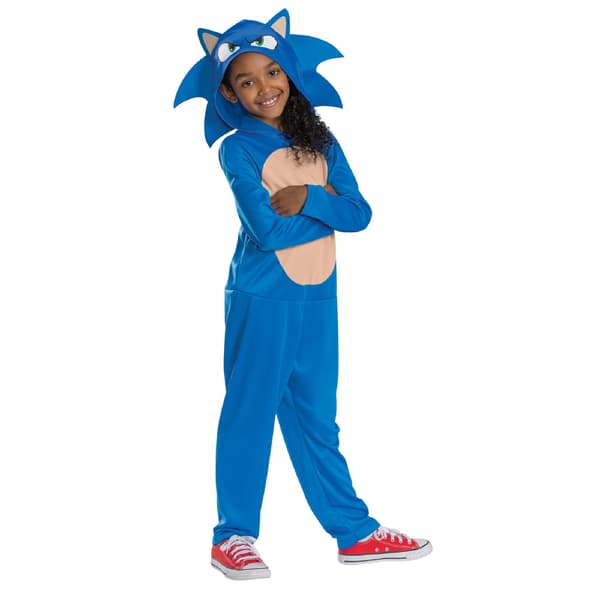 Sonic The Hedgehog Pojkdräkt i polyester 7-8 år B Blue 7-8 Years