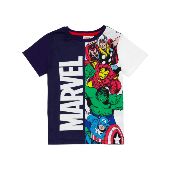 Marvel Boys Superhero Short Pyjamas Set 5-6 år Marin/Vit Navy/White 5-6 Years