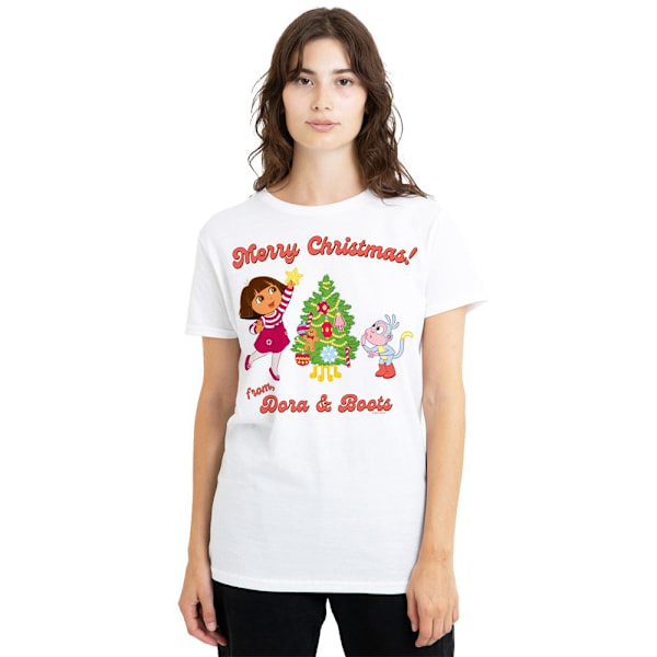 Dora Utforskaren Unisex Vuxen God Helg Dora & Boots T-shirt White M