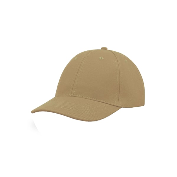 Atlantis Liberty Six Borstad Bomull 6 Panel Cap One Size Khaki Khaki One Size