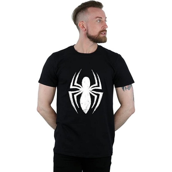 Spider-Man Herr Ultimate Logotyp bomull T-shirt XXL Svart Black XXL