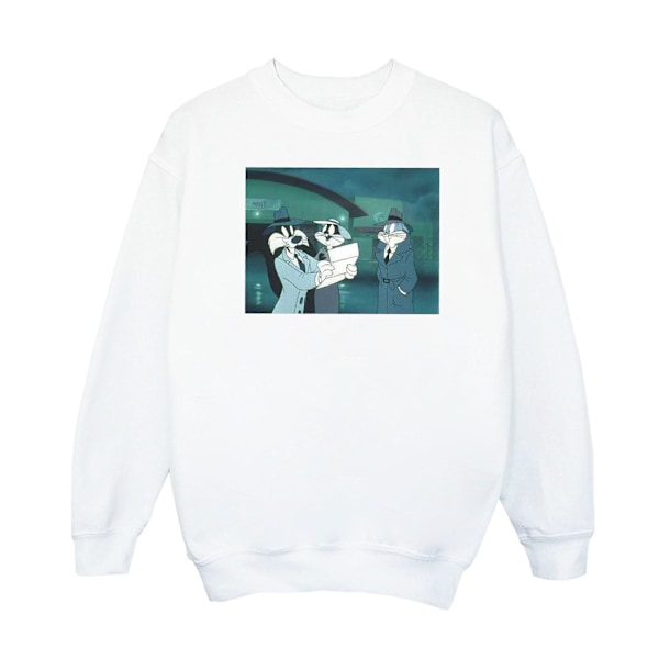 Looney Tunes Girls Bugs Bunny Sylvester Letter Sweatshirt 9-11 White 9-11 Years