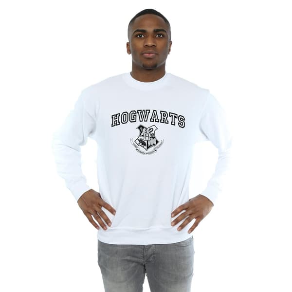 Harry Potter Herr Hogwarts Crest Sweatshirt XL Vit White XL