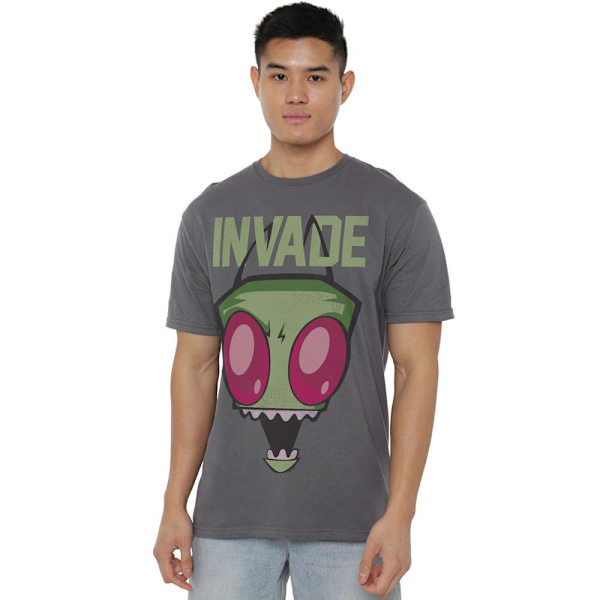 Invader Zim Herr Invadera T-Shirt S Kolgrå Charcoal S