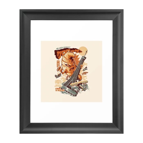 Ilustrata The Kaijussant Inramad Poster 40cm x 30cm Svart/Orange Black/Orange 40cm x 30cm