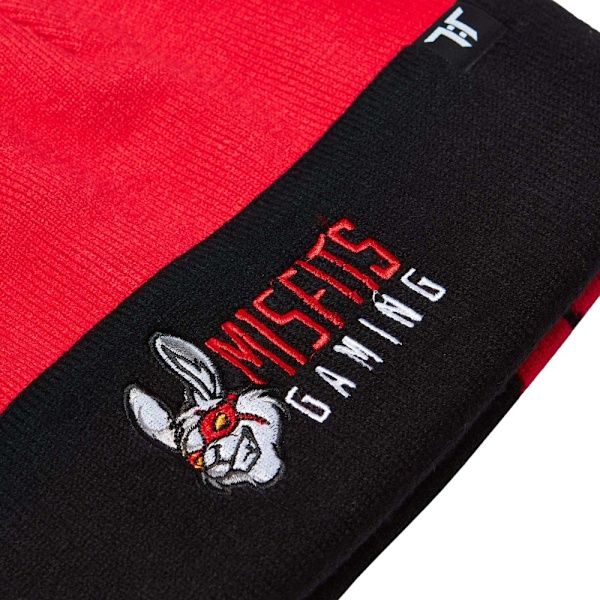 Tokyo Time Unisex Misfits Gaming Beanie i One Size Röd/Svart Red/Black One Size