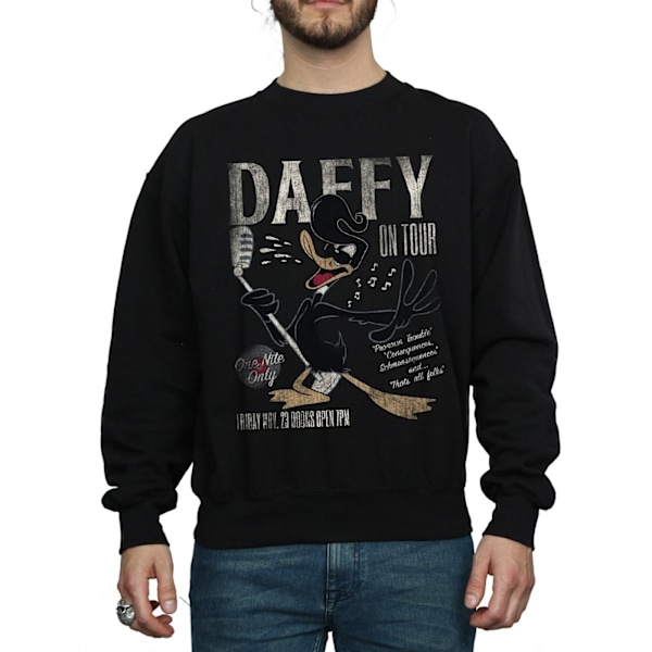 Looney Tunes Herr Daffy Duck Konsertsweatshirt 3XL Svart Black 3XL