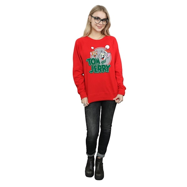 Tom And Jerry Dam/Damer Julhälsningar Sweatshirt M Röd Red M