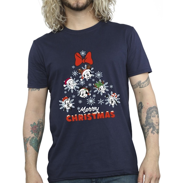 Disney Herr Mickey Mouse Och Vänner Julgran T-shirt 4XL Navy Blue 4XL