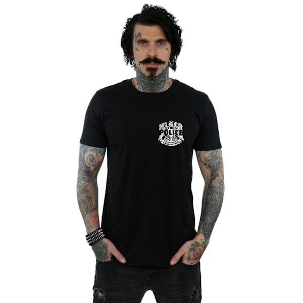 The Police Mens Illegal Records Eagle Chest T-Shirt 3XL Svart Black 3XL