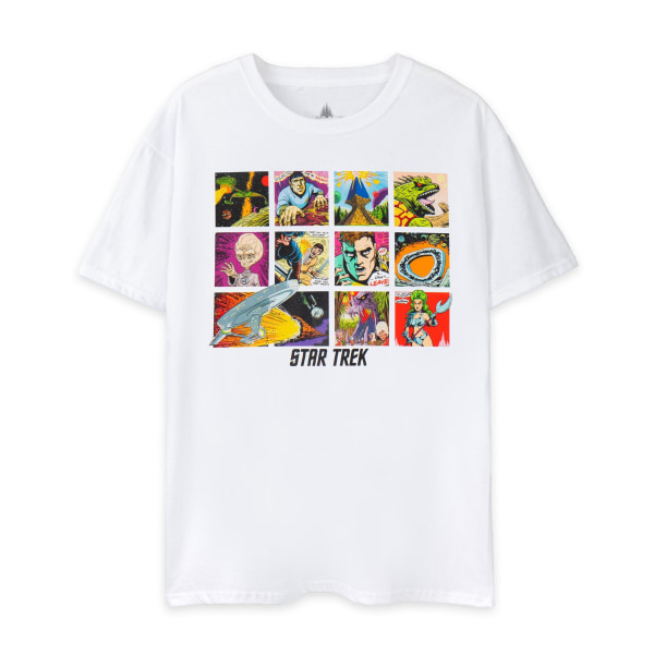 Star Trek Kortärmad T-shirt för män Comic Strip XL Vit White XL