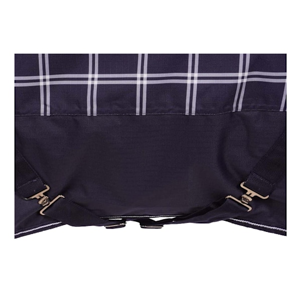 Saxon Defiant Combo Neck Plaid Midweight Horse Turnout Rug 7´ 3 Navy 7´ 3