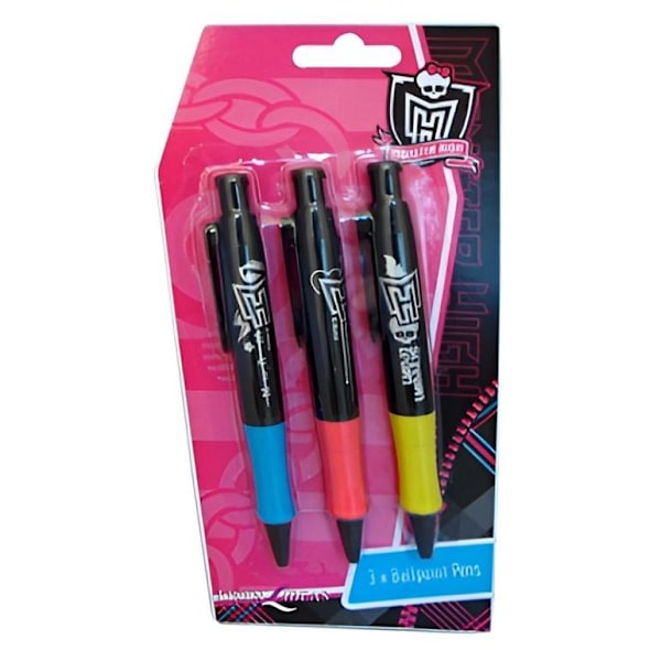 Monster High kulspetspenna (3-pack) One Size Flerfärgad Multicoloured One Size