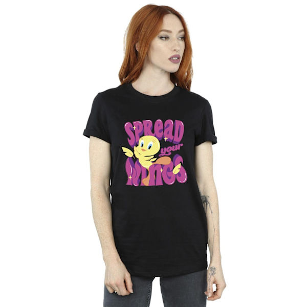 Looney Tunes Dam/Damer Tweeday Spread Your Wings Bomull Pojkvän Black XXL