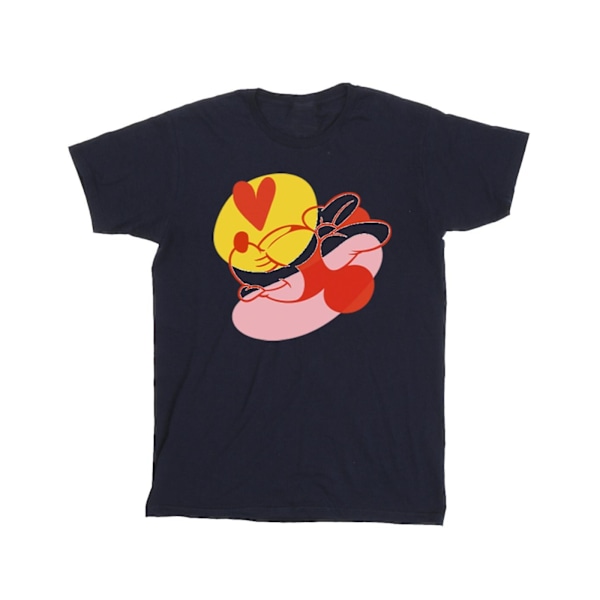 Disney Girls Minnie Mouse Tongue Heart Bomull T-shirt 9-11 År Navy Blue 9-11 Years