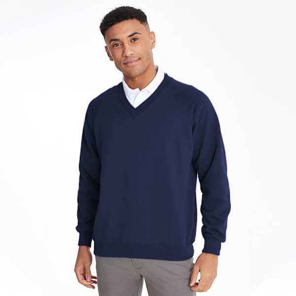 Maddins Coloursure V-halsad tröja 4XL Marinblå Navy 4XL