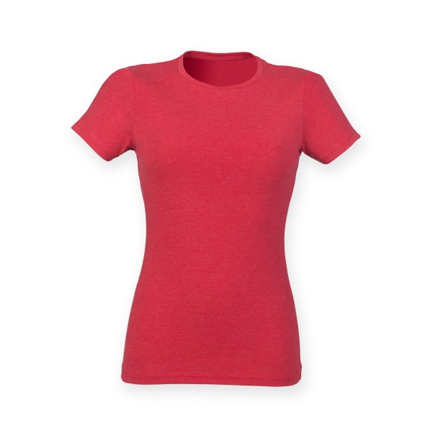 Skinni Fit Dam/Dam Triblend Kortärmad T-shirt S Röd Triblend Red Triblend S