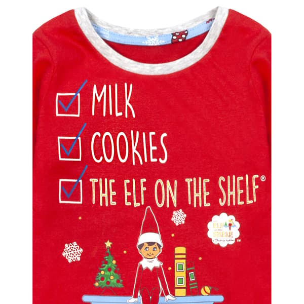 Elf on the Shelf Barnens/Barn Jul Lång Pyjamas Set 2 Red/Blue 2-3 Years