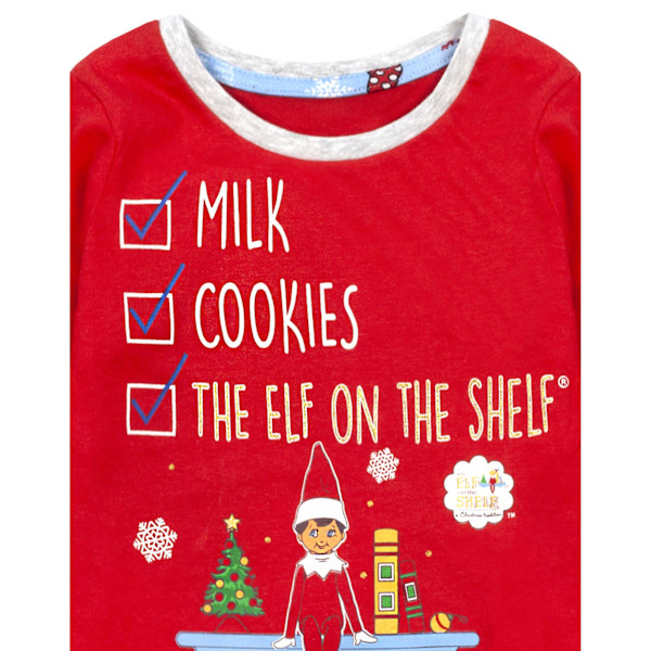 Elf on the Shelf Pyjamas för barn/barn, jul, långa, 1 Red/Blue 18-24 Months