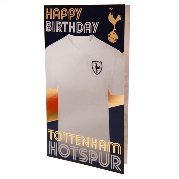 Tottenham Hotspur FC Retro födelsedagskort 22cm x 12cm Marinblå/ Navy Blue/White/Gold 22cm x 12cm