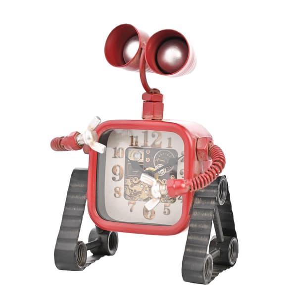 Hometime Mantel Clock Robot En Storlek Röd Red One Size