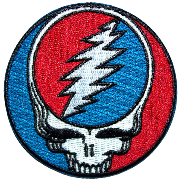 Grateful Dead Steal Your Face Klassisk Vävd Stryk-på-lapp One S Blue/Red/White One Size