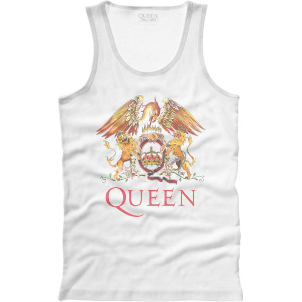 Queen Unisex Adult Classic Crest Vest Top S Vit White S