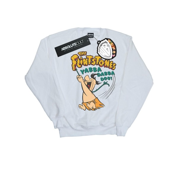 The Flintstones Girls Fred Yabba Dabba Doo Sweatshirt 7-8 år White 7-8 Years