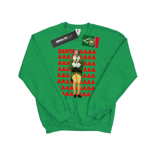 Elf Herr Buddy Santa Scream Sweatshirt S Irländsk Grön Irish Green S