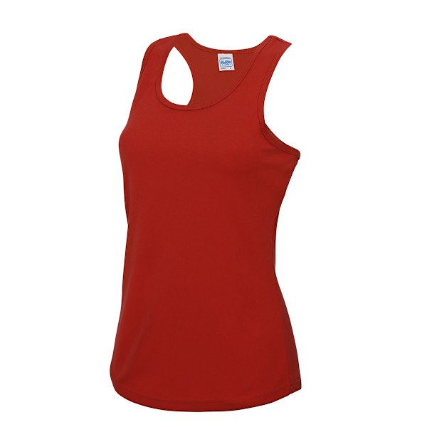 AWDis Cool Dam/Damer Fukttransporterande Girlie Tank Top 10 UK Fire Red 10 UK