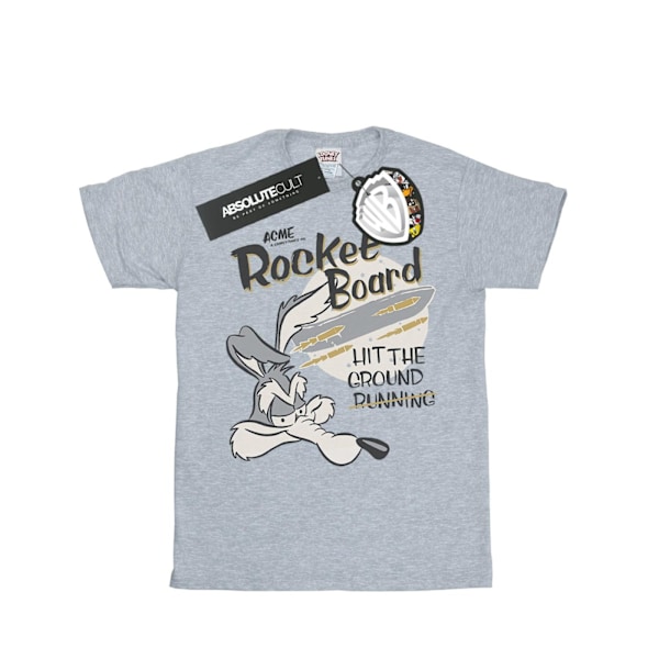 Looney Tunes Dam/Damer Raketbräda Wile E Coyote Bomull Boyfriend T-Shirt M Sports Grey Sports Grey M