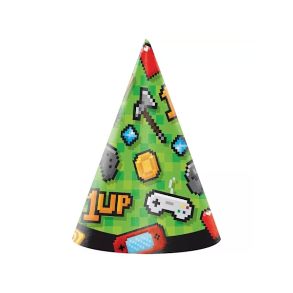 Kreativt partyspel handkontroll partyhatt (8-pack) One Size M Multicoloured One Size